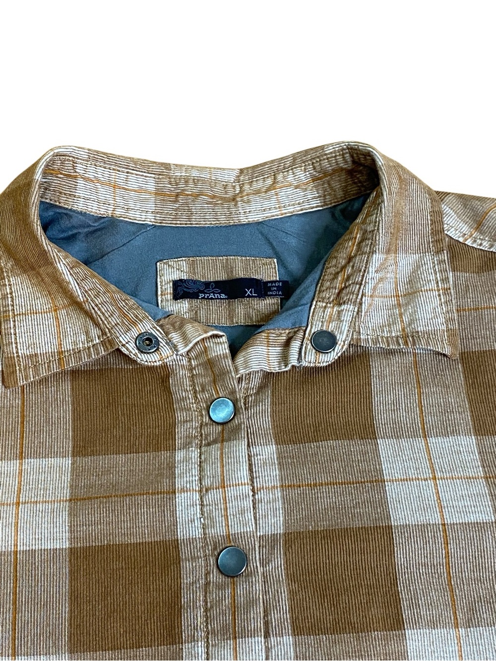 PrAna Porter Park Plaid Organic Cotton Flannel Shirt Shacket Women’s Size XL - Picture 8 of 15
